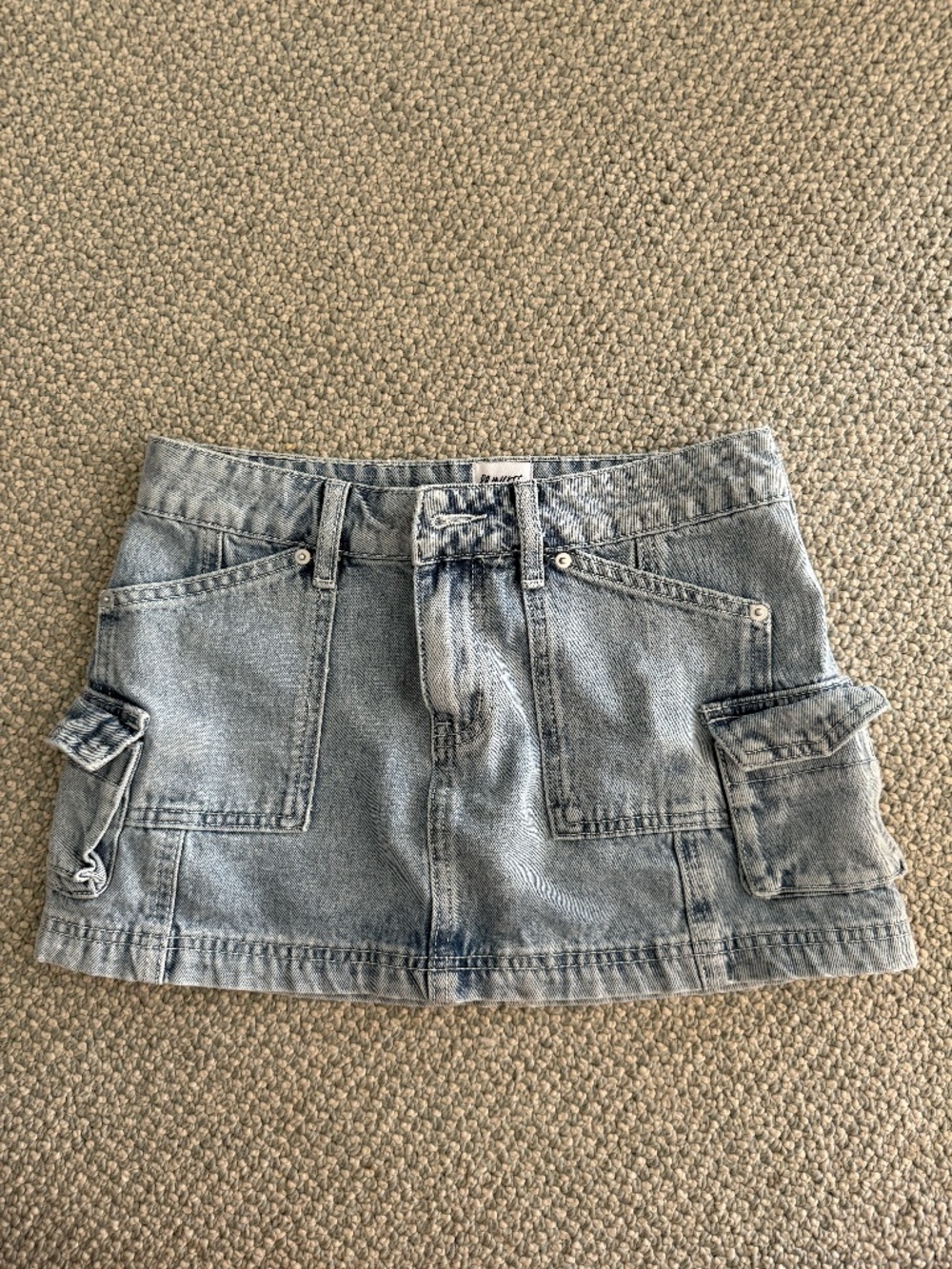 Princess Polly Cargo Denim Mini Skirt